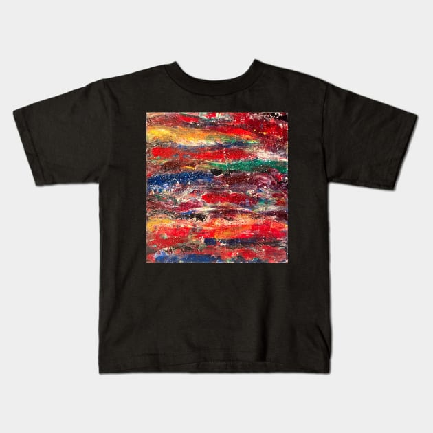 Acrylic Palette Knife Painting Kids T-Shirt by IgorAndMore